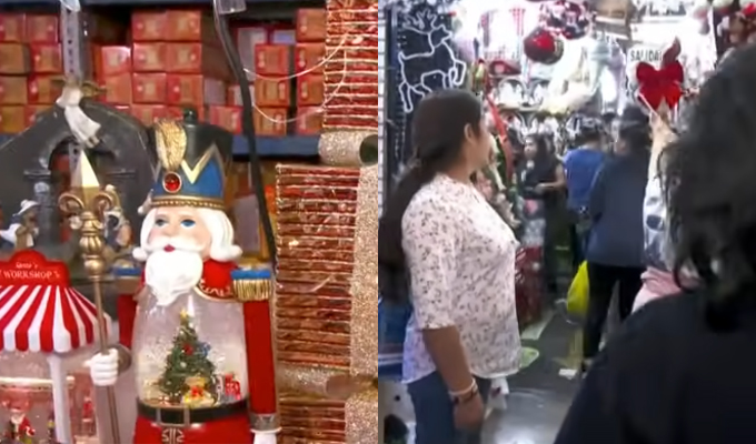 Centro de Lima se llena de compradores en busca de regalos y decoraciones navideñas