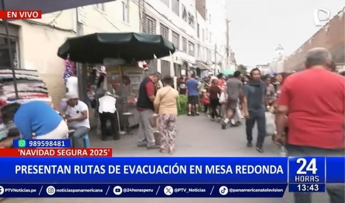 Municipio de Lima presenta plan de evacuación en Mesa Redonda