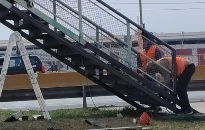 Puente Monark: reparan estructura tras denuncias de corrosión y robos de piezas metálicas