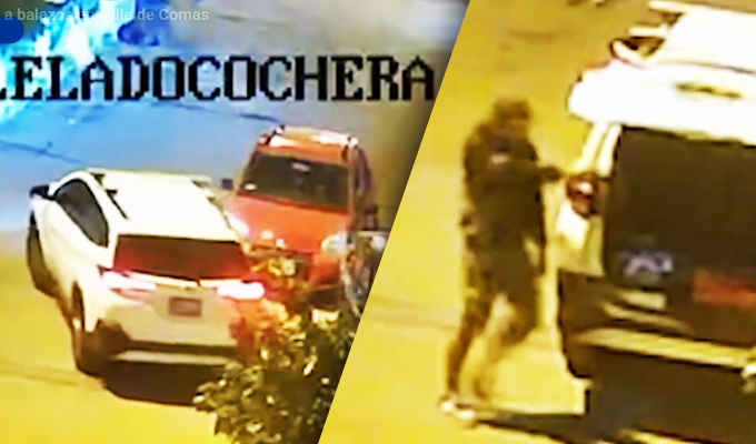 Delincuentes armados robaban camioneta a balazos en calle de Comas