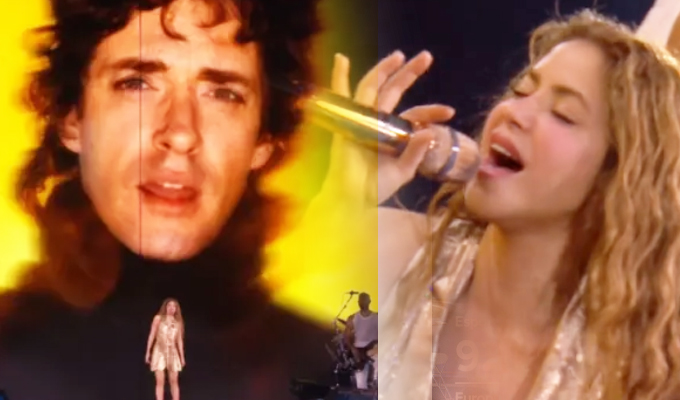 Shakira se conmueve durante su homenaje a Gustavo Cerati en Argentina