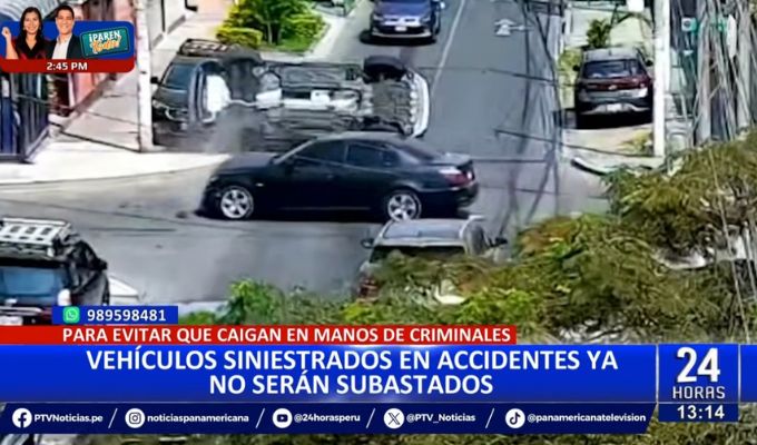 Vehículos siniestrados en accidentes ya no podrán ser subastados