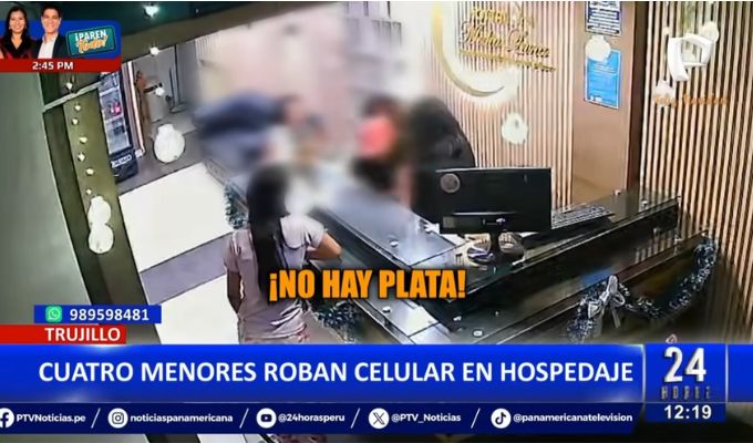 Trujillo: Cuatro menores roban celular a trabajadora de hostal
