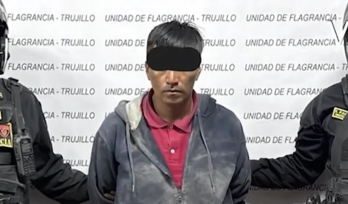 Detienen a presunto extorsionador con réplica de arma de fuego en Trujillo