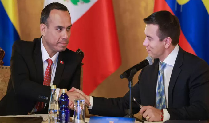 Presidente Jerí: Perú y Ecuador consideran desplegar acciones contra la delincuencia transnacional