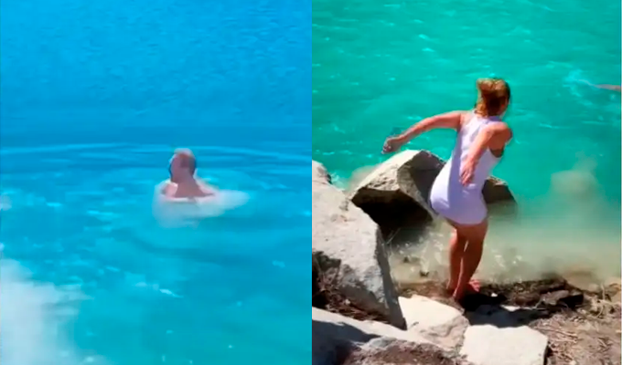 Turistas ignoran restricciones y se ba&ntilde;an en lagunas del Parque Nacional Huascar&aacute;n