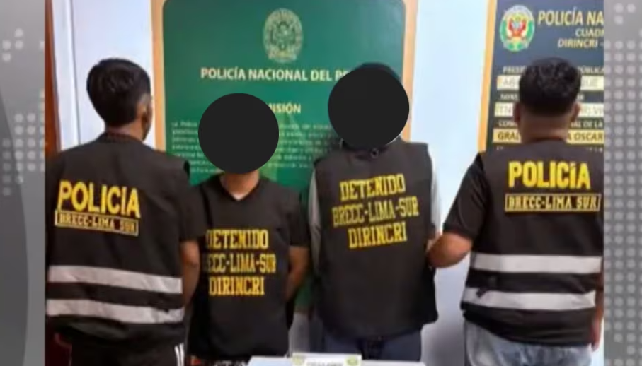 VMT: capturan a dos estudiantes por extorsionar a profesores de colegio