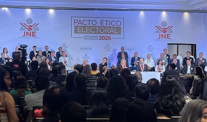 Distintas organizaciones políticas suscriben Pacto Ético 2026 del Jurado Nacional de Elecciones