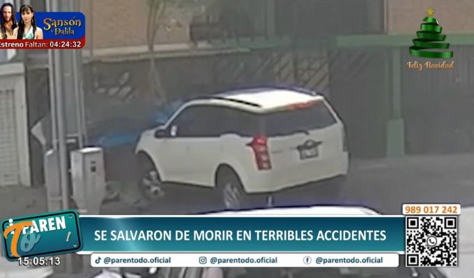 Camioneta fuera de control choca contra motocarga en Arequipa: Mujer se salvó de milagro