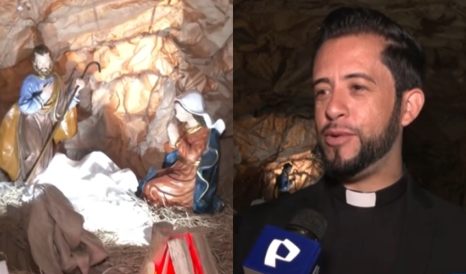 Nacimiento en tamaño real y con animales vivos alegra a feligreses: "se siente el Espíritu Santo acá"