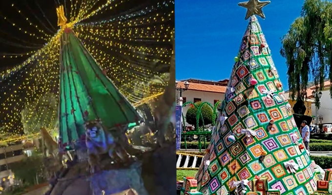 Andahuaylas: Crean árbol navideño con más de 15 mil botellas recicladas
