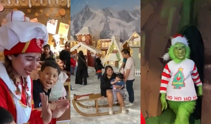 Villa de Papá Noel en Lima Norte ofrece nieve artificial, casa del Grinch y taller de galletas navideñas
