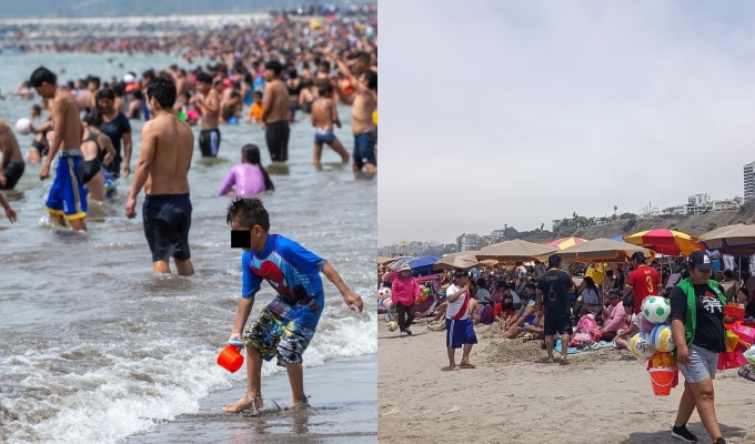 Chorrillos: familias abarrotan playa Agua Dulce por feriado de Navidad