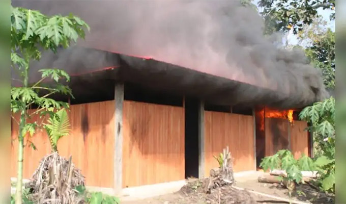 Amazonas: denuncian que presuntos mineros ilegales incendiaron puesto de control socioambiental