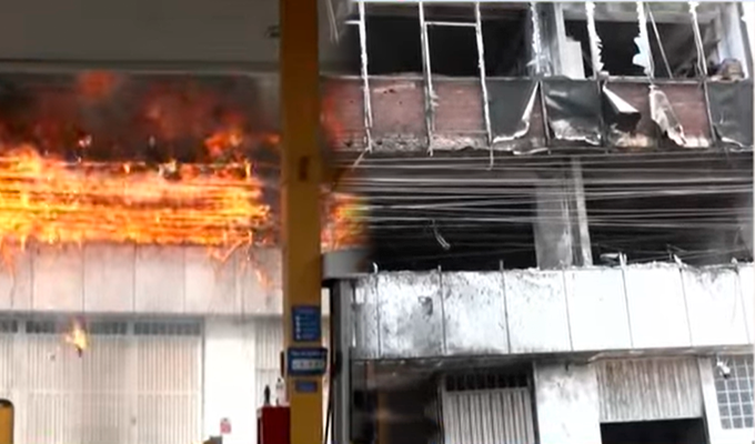 Temen colapso de edificio tras incendio en almacén clandestino del Rímac