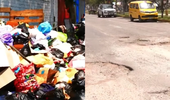 Pistas destruidas, bermas invadidas y basura en tres distritos de Lima