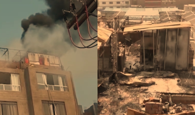 Incendio arrasa azotea de edificio en SJL y expone presuntos almacenes clandestinos