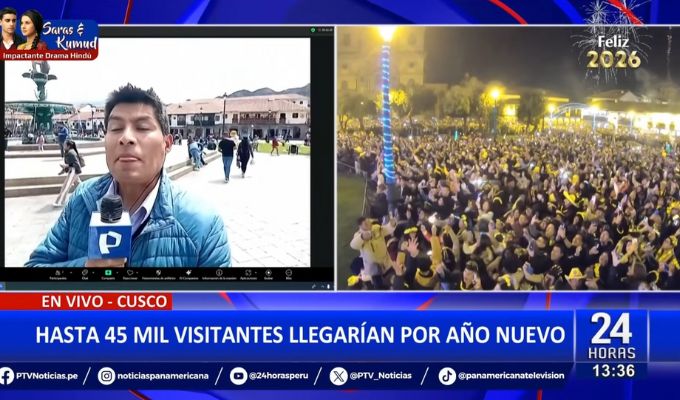 Cerca de 45 mil turistas recibirían el Año Nuevo 2026 en la Plaza Mayor de Cusco