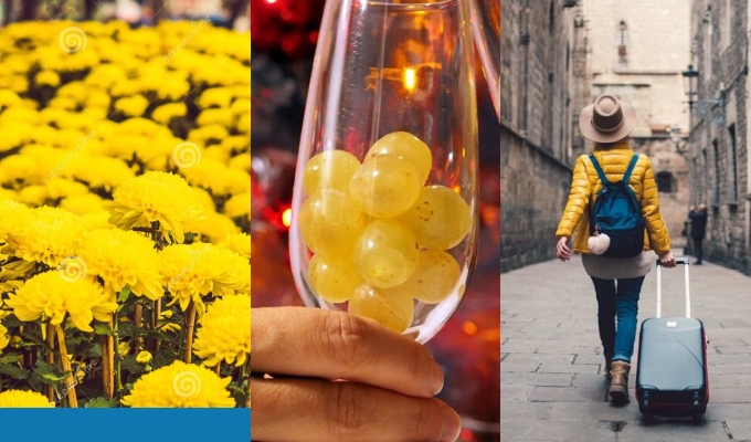 Flores amarillas, uvas y maletas: las cábalas más populares para recibir el Año Nuevo