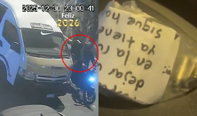 VES: balean a chofer de línea Etepsa y le dejan carta extorsiva con municiones