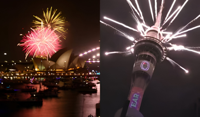¡Ya es 2026! Australia y Nueva Zelanda dan la bienvenida al Año Nuevo con espectáculo de fuegos artificiales
