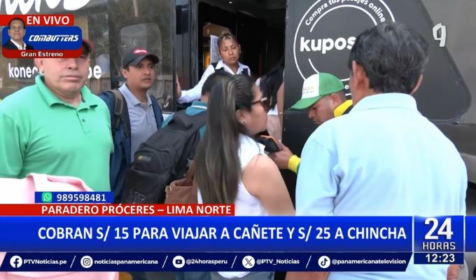 Año Nuevo 2026: Estos son los precios del Paradero Próceres para viajar al sur