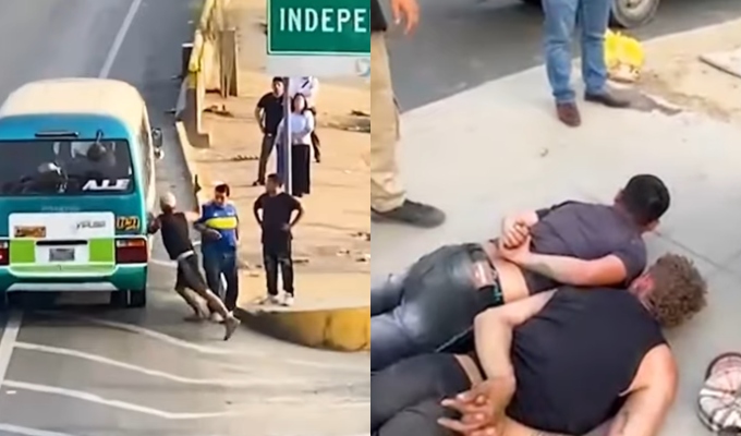 Serenos de Los Olivos capturan a sujeto que robaba celulares trepando ventanas de buses