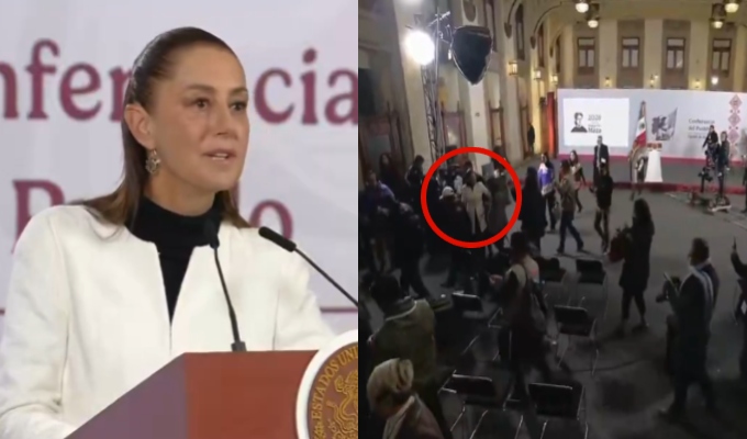 ¡Sismo sorprende a presidenta de México! Video viral muestra a Sheinbaum evacuando el Palacio Nacional