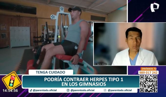 ¡Tenga cuidado!: Podría contraer herpes tipo 1 en los gimnasios