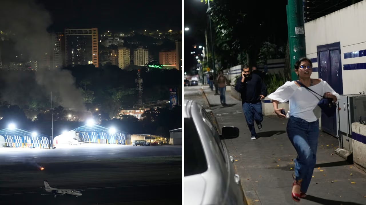 Explosiones en Caracas: bombardeos, vuelos suspendidos y alerta máxima en Venezuela