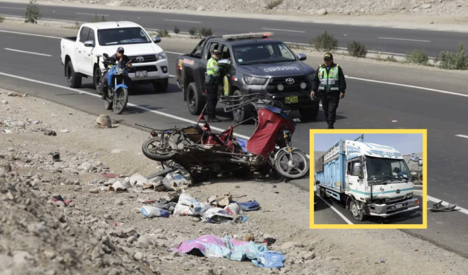 Chaclacayo: un muerto y un herido de gravedad deja choque entre camión y mototaxi