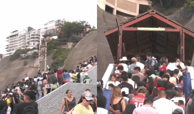 Puente Bajada de Baños colapsó por veraneantes: denuncian falta de personal para mayor control