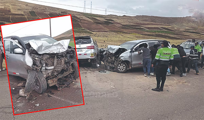 Un muerto y cinco heridos, varios de ellos graves, deja choque frontal de vehículos en Huancavelica