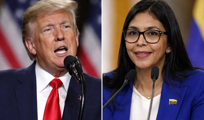 Donald Trump sobre Delcy Rodríguez: Si no coopera con EEUU pagará "un precio muy alto"