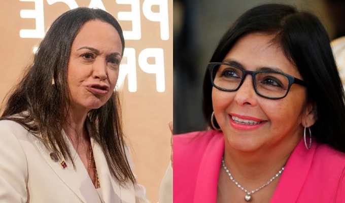Mar&iacute;a Corina Machado arremete contra Delcy Rodr&iacute;guez: