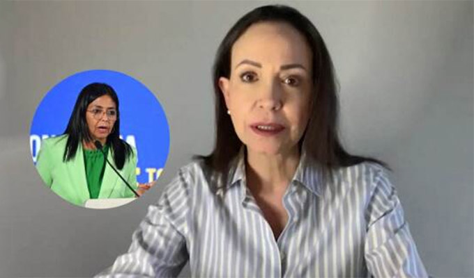 "Delcy Rodríguez es una de las responsables de la corrupción y el narcotráfico en Venezuela", dice Machado