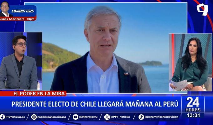 José Antonio Kast llegará mañana a Perú para reunión bilateral con José Jerí