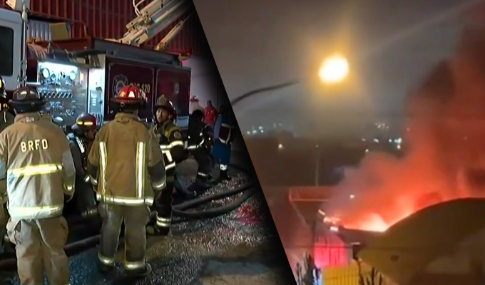 Incendio de grandes proporciones consume un almacén de pinturas en VMT