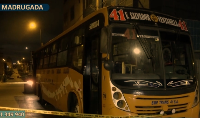 Extorsión sigue azotando Lima Sur: bus de la línea "41" es atacado a balazos en VES