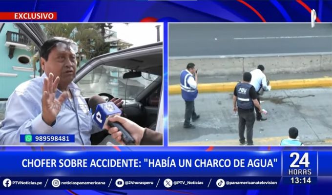 ¡Exclusivo!: Habla chofer de auto del Congreso que se volcó en la vía exclusiva del Metropolitano