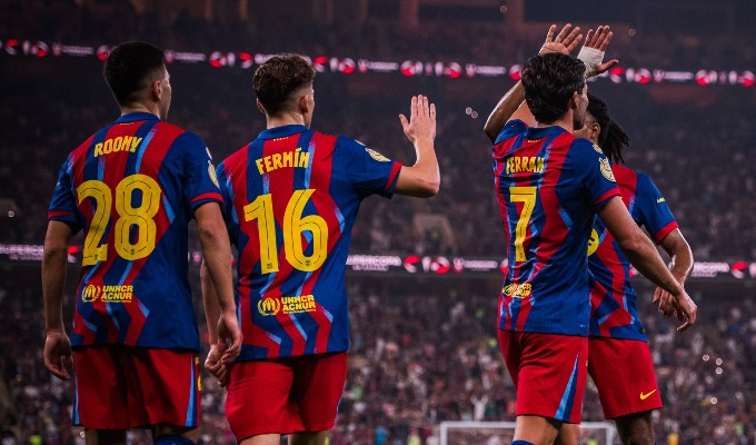 Barcelona venció 5-0 al Athletic Club y jugará la final de la Supercopa de España