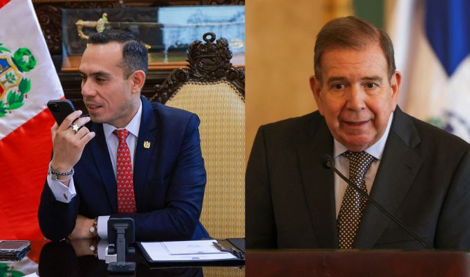 José Jerí conversó con Edmundo González y le expresó su apoyo a transición democrática en Venezuela