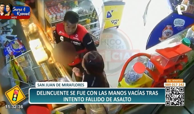 SJM: Delincuente se fue con las manos vacías tras intento fallido de asalto a mujer en bodega