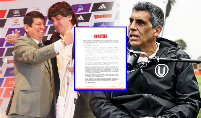 FPF exhorta a Universitario a pronunciarse por dichos de Álvaro Barco sobre la Liga 1