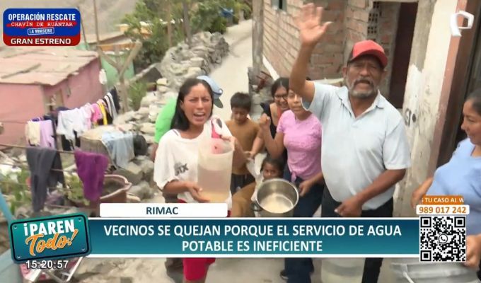 Rímac: Vecinos denuncian que solo tienen agua hasta las 10 de la mañana