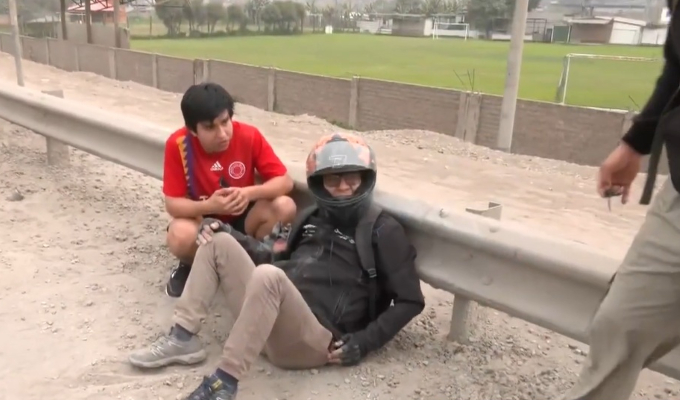 Motociclista resulta herido tras accidente en avenida Ramiro Prialé