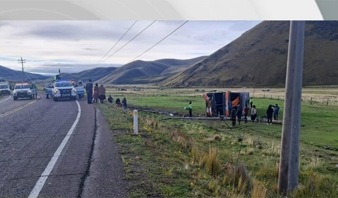 Bus interprovincial se despista y vuelca en el Cusco: accidente dejó varios heridos de consideración