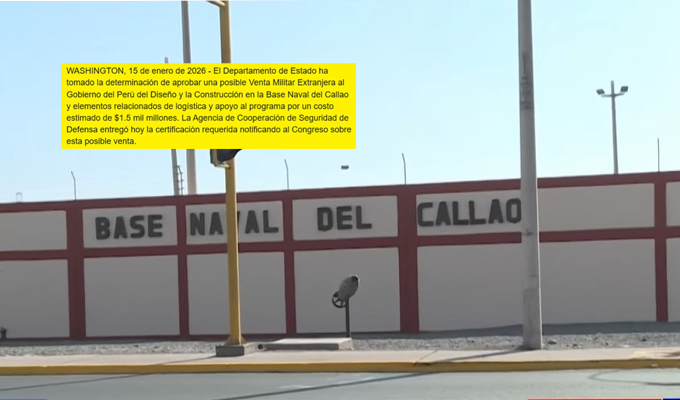 Estados Unidos invertirá 1.5 mil millones de dólares en la Base Naval del Callao