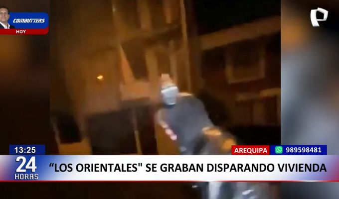Arequipa: Desconocidos se graban disparando contra vivienda