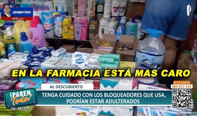 ¡Tenga cuidado!: Venden bloqueadores vencidos y "bamba" en av. Aviación